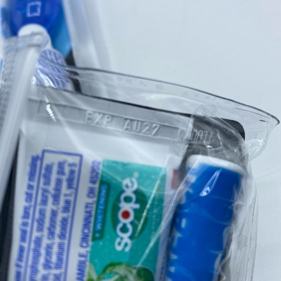 Reach Oral Care Toothbrush + Cap In Individual Bags Travel Kit 6 Pack Toothpaste - Picture 5 of 5